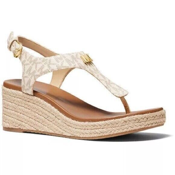 Michael Kors Cream Wedge Sandals - Picture 1 of 9